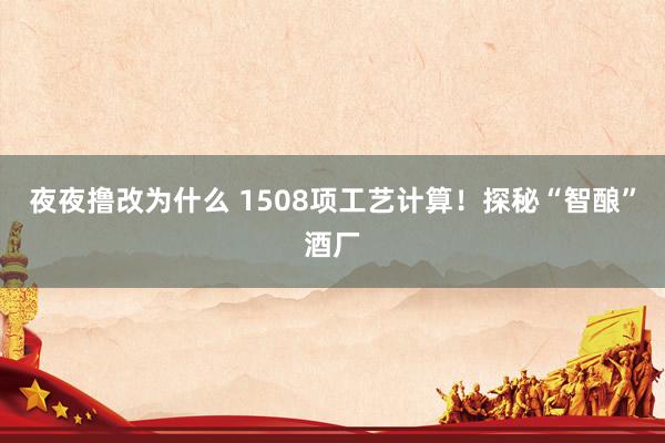 夜夜撸改为什么 1508项工艺计算！探秘“智酿”酒厂
