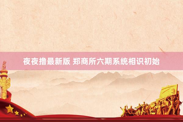 夜夜撸最新版 郑商所六期系统相识初始