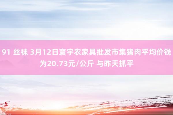 91 丝袜 3月12日寰宇农家具批发市集猪肉平均价钱为20.73元/公斤 与昨天抓平