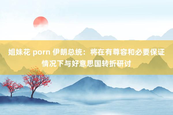 姐妹花 porn 伊朗总统：将在有尊容和必要保证情况下与好意思国转折研讨